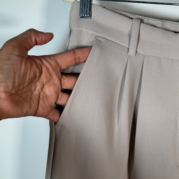 Abercrombie & Fitch High Rise Wide Leg Trousers Size 12 Beige CBK Style - Picture 11 of 15